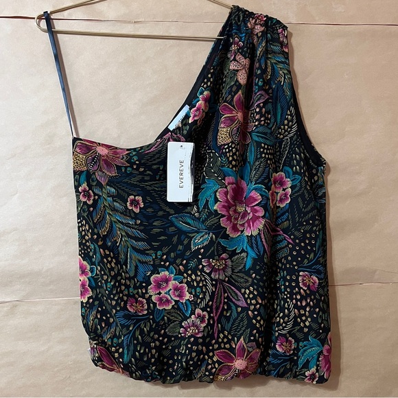 Evereve | NWT Matching Set Azalea One Shoulder Top & Tiered Maxi Skirt Size M - Picture 3 of 16